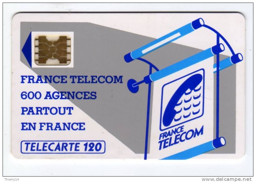 Télécarte 600 Agences Te10 SC5ob E.F. 120u DIAM 7 Texte 3 - “600 Agences”