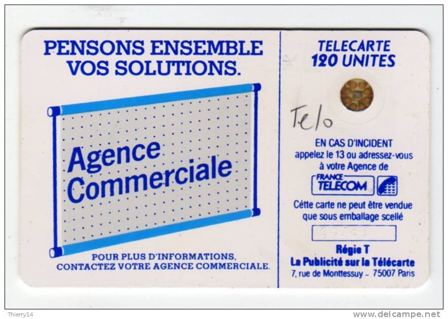 Télécarte 600 Agences Te10 SC5ob E.F. 120u DIAM 7 Texte 3 - “600 Agences”