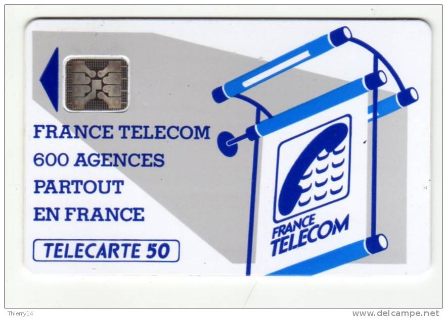 Télécarte 600 Agences Te15C SC4an S/E. 120u DIAM 7  Glacée Texte 3 - 600 Agences