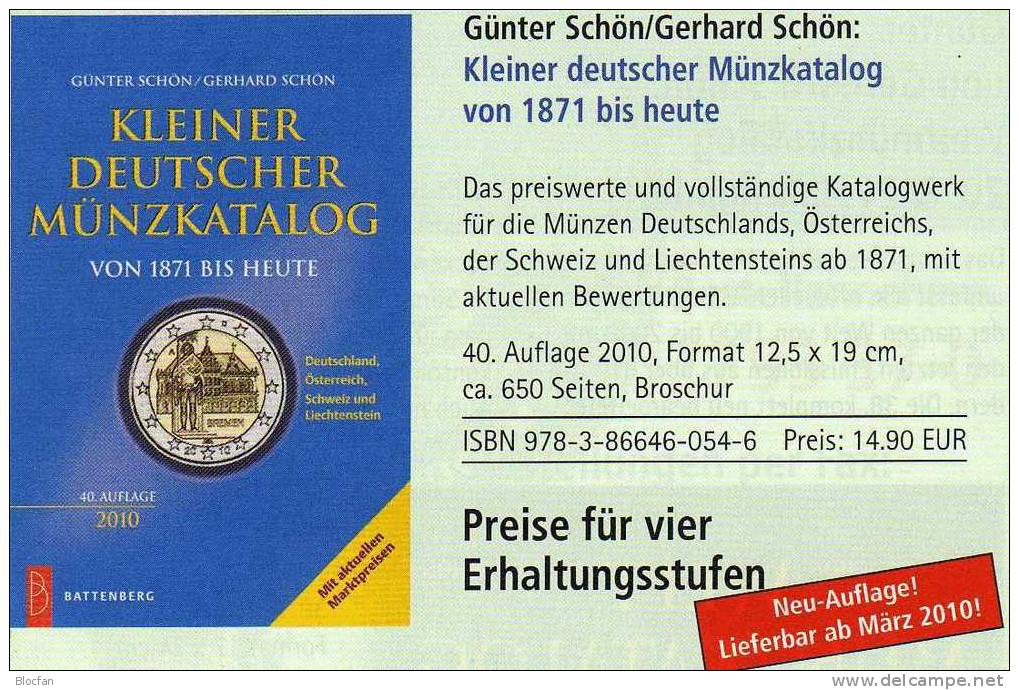 Numismatik Kleiner Münz Katalog Schön 2010 Neu 15€ Für Numisbriefe Und -Blätter New Numis Catalogue Of Battenberg Verlag - Germany