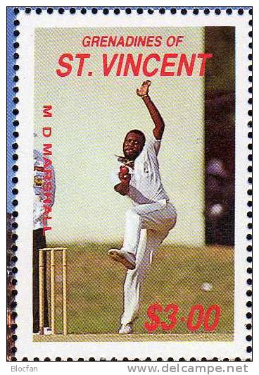 Cricket - Spiel Grenadinen Of St. Vincent 605 As Bloc 36 ** 7€ Cricket-player M. D. Marschall In The Stadion - Cricket