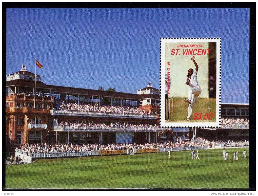 Cricket - Spiel Grenadinen Of St. Vincent 605 As Bloc 36 ** 7€ Cricket-player M. D. Marschall In The Stadion - Cricket