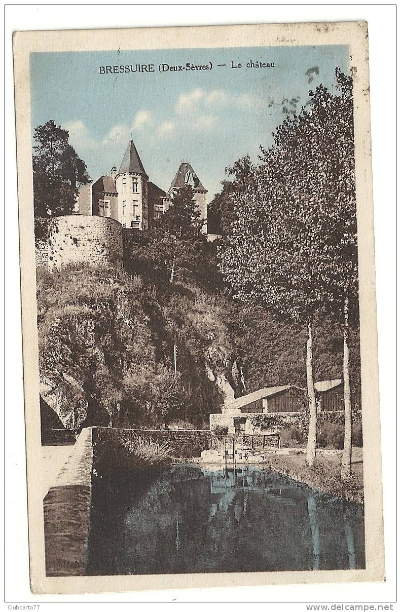 Bressuire (79) : Le Château Vue Du Barrage Sur Le Canal Env 1937. - Bressuire