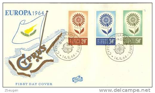 CYPRUS  EUROPA CEPT 1964  FDC - 1964