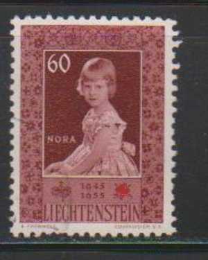 Liechtenstein 1955 Fine Used, Princes Nora, Red Cross, Organization, Royal - Gebraucht