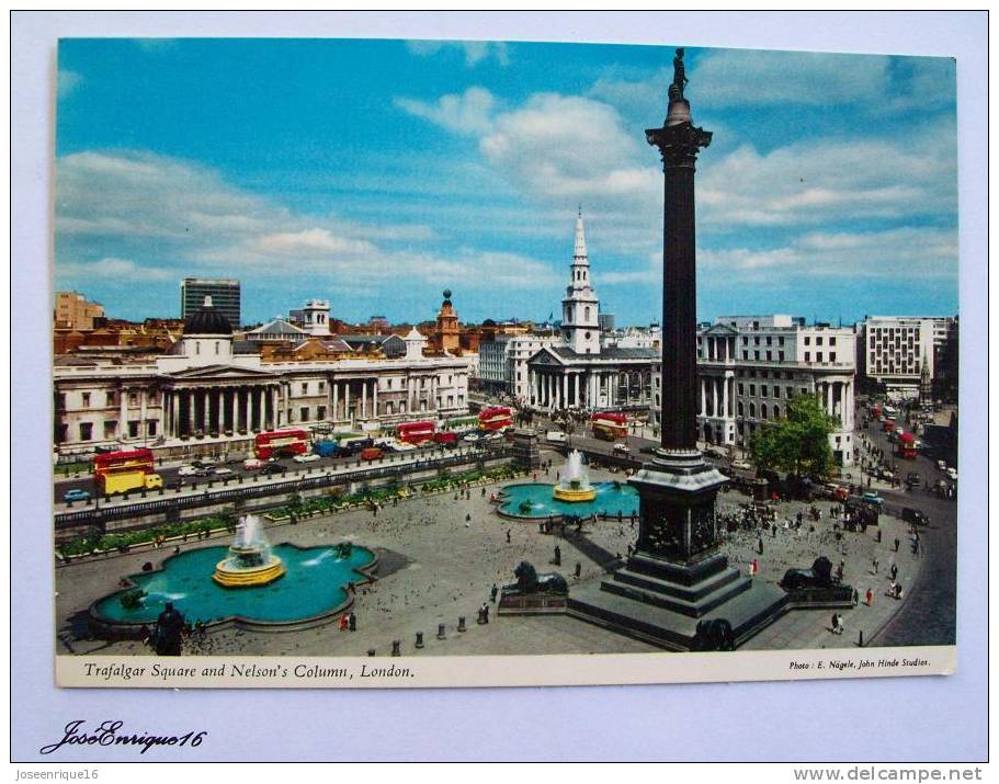 TRAFALGAR SQUARE AND NELSON´S COLUMN, LONDON. PHOTO JOHN HINDE - Trafalgar Square