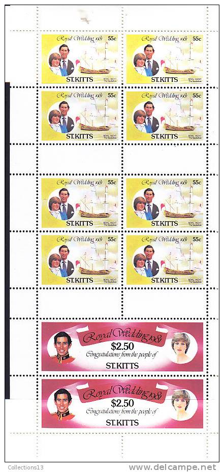 ST KITTS - 486/487** (carnet) Cote 8 Euros Depart à 10% - St.Kitts-et-Nevis ( 1983-...)