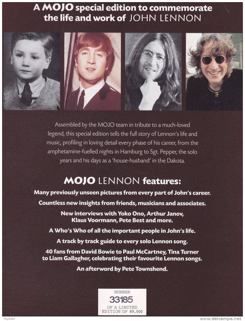 Mojo  09 Winter 2000 Special John Lennon Beatles Limited Edition Copie 33185/89000 - Música