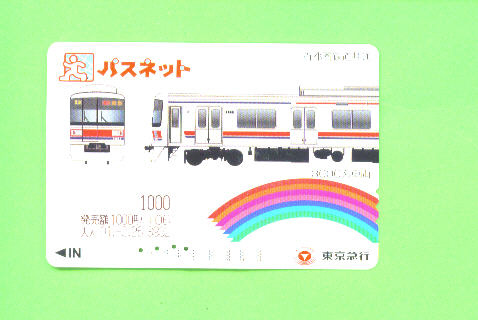 JAPAN - Orange Picture Rail Ticket/Train As Scan - World