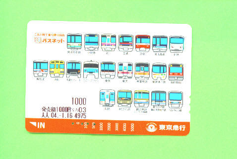 JAPAN - Orange Picture Rail Ticket/Train As Scan - Wereld