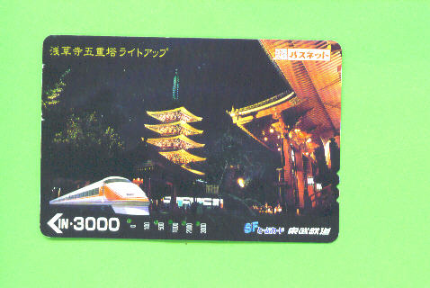 JAPAN - Orange Picture Rail Ticket/Train As Scan - Mondo