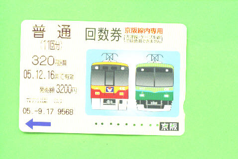 JAPAN - Orange Picture Rail Ticket/Train As Scan - Monde