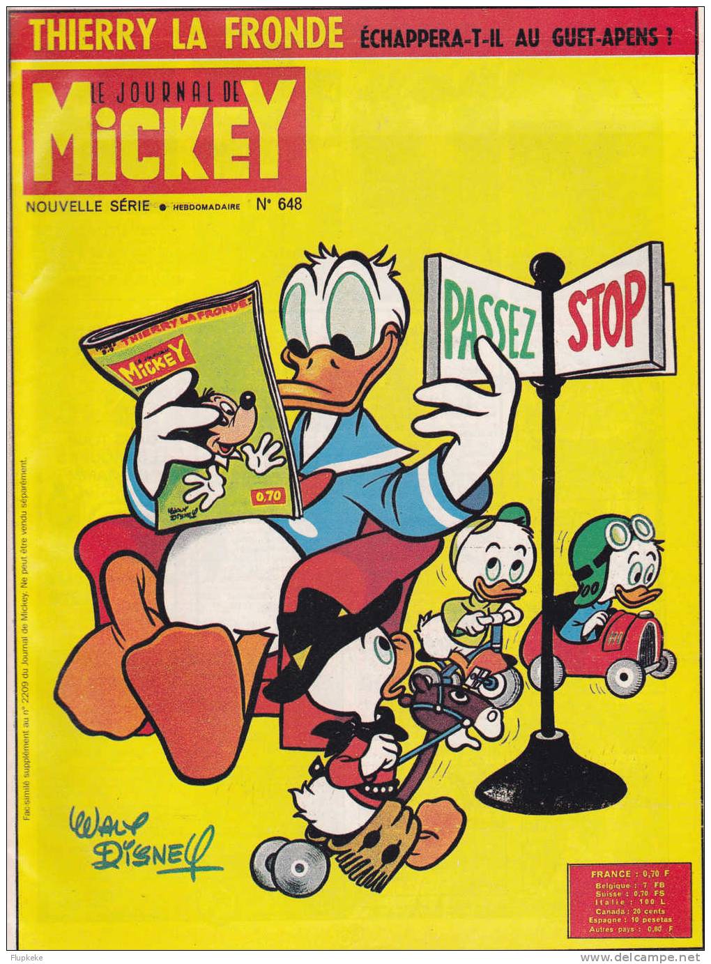 Journal De Mickey 2209 Octobre 1994 Complet Avec Fac Similés 01 Octobre 1934 Et 648 De Octobre 1964 - Journal De Mickey