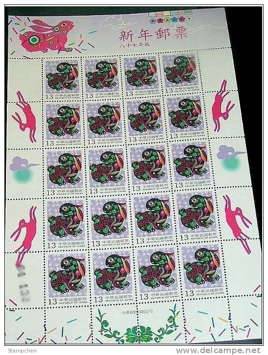 1998 Chinese New Year Zodiac Stamps Sheets - Rabbit Hare 1999 - Chines. Neujahr