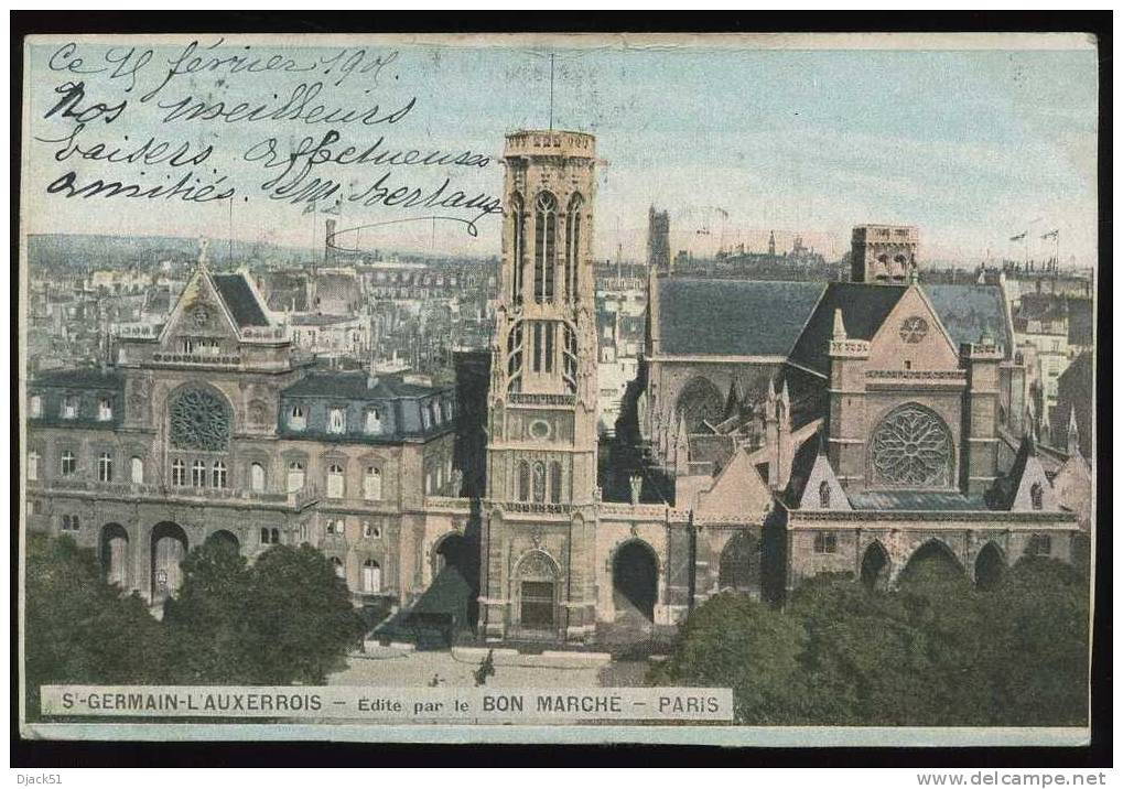 St-GERMAIN-L'AUXERROIS - Edité Par Le BON MARCHE - PARIS -  1905 - Lotes Y Colecciones