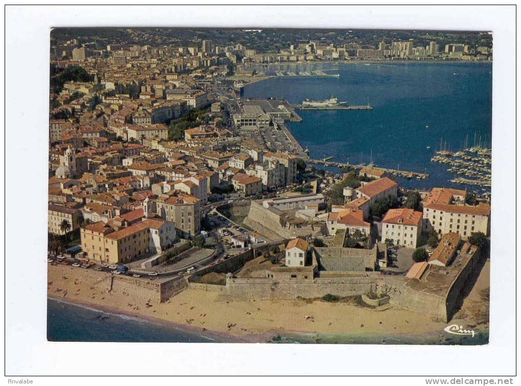 Ile De Beauté Paradis D´été AJACCIO Vue Générale Aérienne Au Premier Plan La Citadelle - Ajaccio