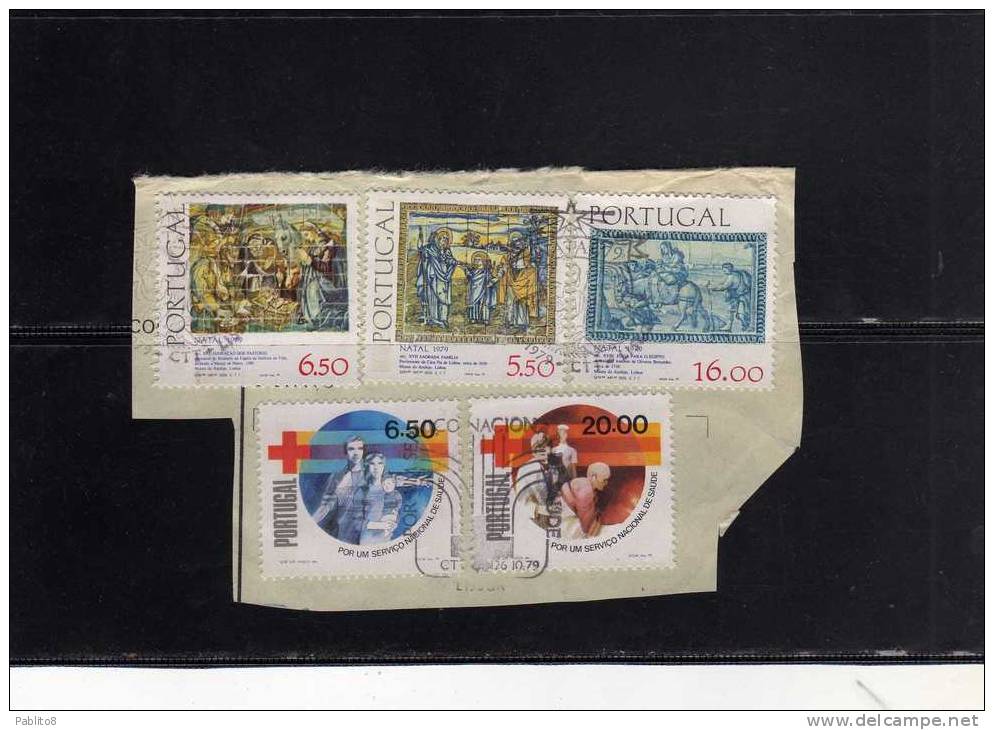 PORTUGAL PORTOGALLO 1979 CHRISTMAS NATALE NAVIDAD + SERVIZIO SANITARIO SERVICO SALUDE HEALTH SERVICE USED - Used Stamps
