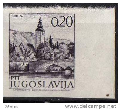 U-R    JUGOSLAVIA TURISMO  SLOVENIA BOHINJ  IMPERFORATE RR  NEVER HINGED - Non Dentelés, épreuves & Variétés