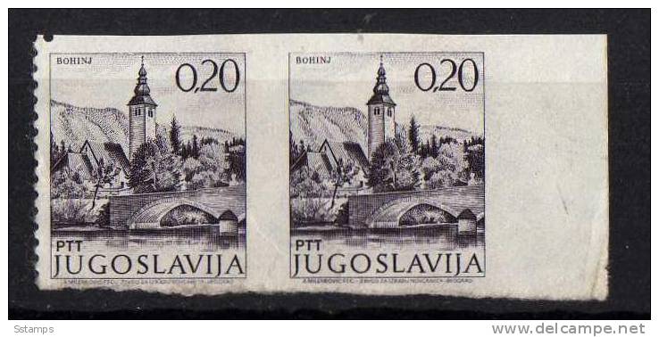 U-R    JUGOSLAVIA TURISMO  SLOVENIA BOHINJ  IMPERFORATE RR  NEVER HINGED - Geschnittene, Druckproben Und Abarten