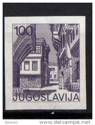 U-R    JUGOSLAVIA TURISMO  MACEDONIA  OHRID  IMPERFORATE RR  NEVER HINGED - Geschnittene, Druckproben Und Abarten