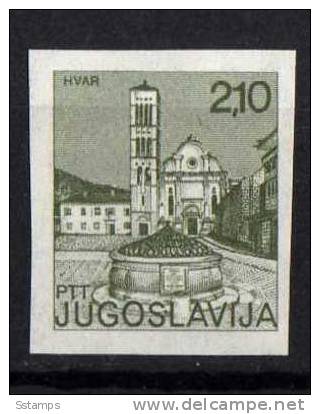 U-R    JUGOSLAVIA TURISMO  CROAZIA  HVAR  IMPERFORATE RR  NEVER HINGED - Geschnittene, Druckproben Und Abarten