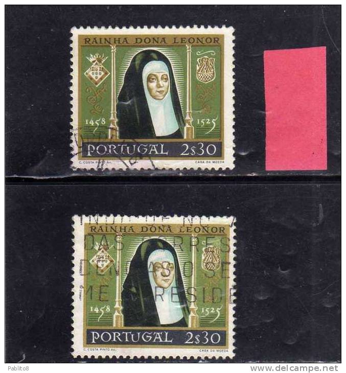 PORTUGAL PORTOGALLO 1958 DONA LEONOR DONNA WOMEN USED - Used Stamps