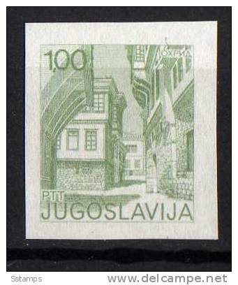 U-R    JUGOSLAVIA TURISMO MACEDONIA OHRID   IMPERFORATE RR  NEVER HINGED - Non Dentelés, épreuves & Variétés