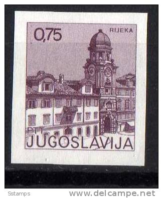 U-R  JUGOSLAVIA  TURISMO IMPERFORATE CROAZIA RIJEKA  NEVER HINGED - Geschnittene, Druckproben Und Abarten