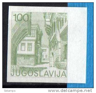 U-R  JUGOSLAVIA  TURISMO IMPERFORATE MACEDONIA OHRID NEVER HINGED - Non Dentelés, épreuves & Variétés