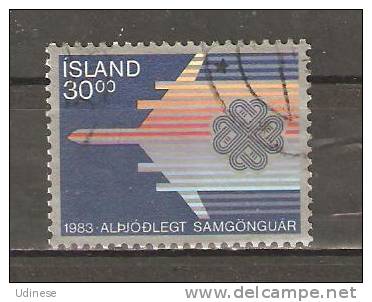 ICELAND 1983  - INTERNATIONAL COMMUNICATIONS YEAR  - USED OBLITERE GESTEMPELT USADO - Gebruikt