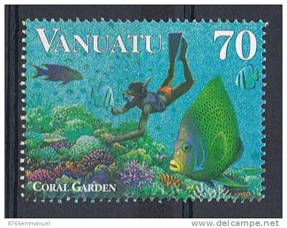 VANUATU 4 TIMBRES SUR LA PLONGEE ET LES POISSONS  N** MNH  TTB - Vanuatu (1980-...)