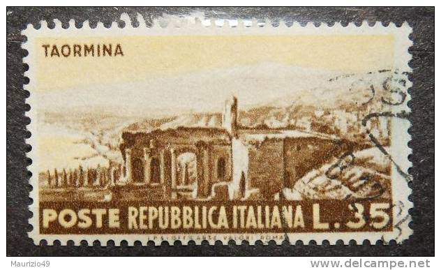 1953 Nr 731 Turistica 35 Lire - Italy Stamp - 1946-60: Usati