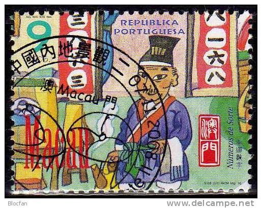 EXPO Hong Kong 1997 Macao 898 Plus Block 42 O 14€ Glücks-Zahl In China Verkäufer Zahlen Am Eingang Hb M/s Sheet Bf MACAU - Chines. Neujahr