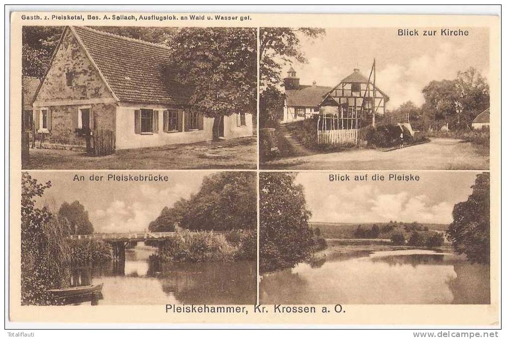 Pleiskehammer Kr Crossen Krosno Odrzanskie Krossen 24.8.193....TOP-Erhaltung Landpost Nebenstempel - Neumark