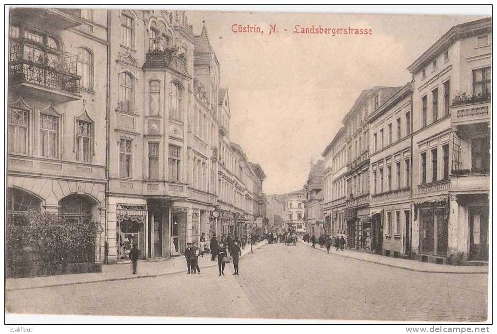 Küstrin Neustadt Landsberger Straße Kostrzyn 18.2.1915 Gelaufen - Neumark