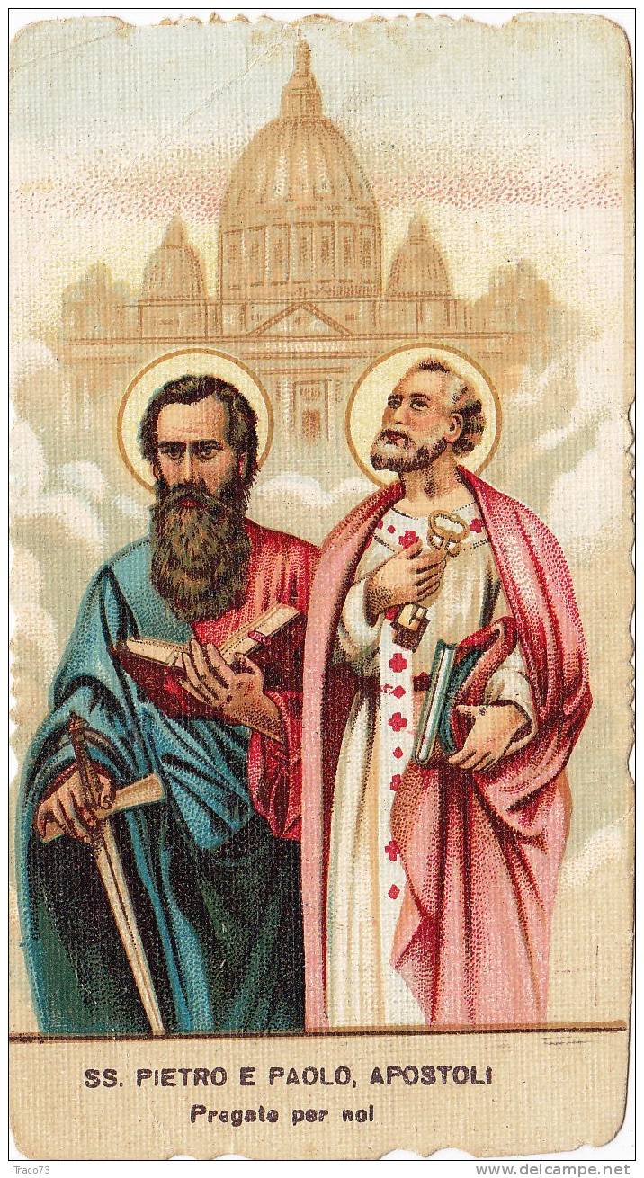 S. PIETRO E PAOLO APOSTOLI    -  PRIMI  ´900 - Images Religieuses