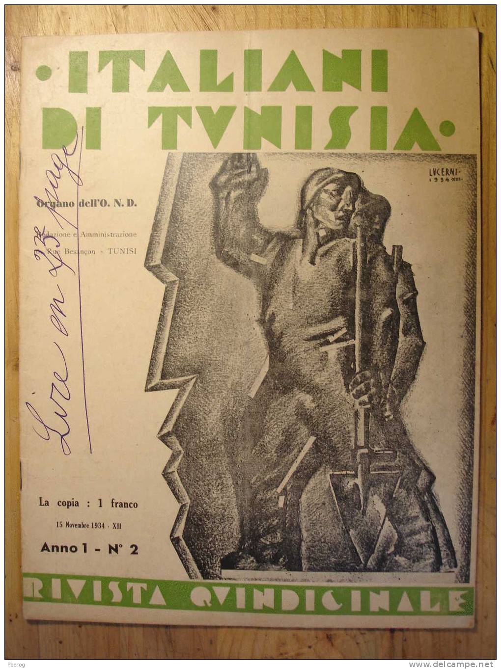 ITALIANI DI TUNISIA N°2 - 15 NOVEMBRE 1934 - SFAX LA GOULETTE GROMBALIA GOLETTA LE KRAM - TUNISIE PROPAGANDE - Autres & Non Classés