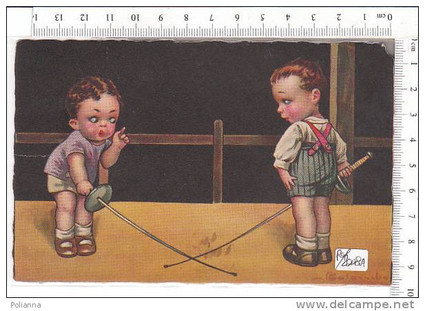 PO2008A# Illustrata Colombo - BIMBI - FIORETTO - SCHERMA - SPADE  VG Cavaglia 1926 - Colombo, E.