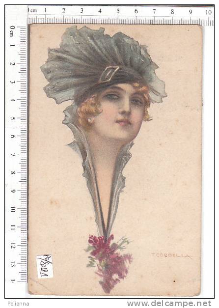 PO2012A# Illustrata T.Corbella - Ritratto Di DONNA - CAPPELLO LIBERTY  VG - Corbella, T.