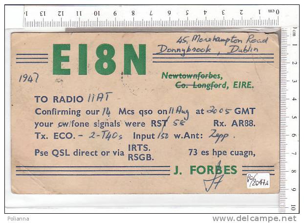 PO2047A# QSL - RADIO IIAT  VG 1947 - Radio