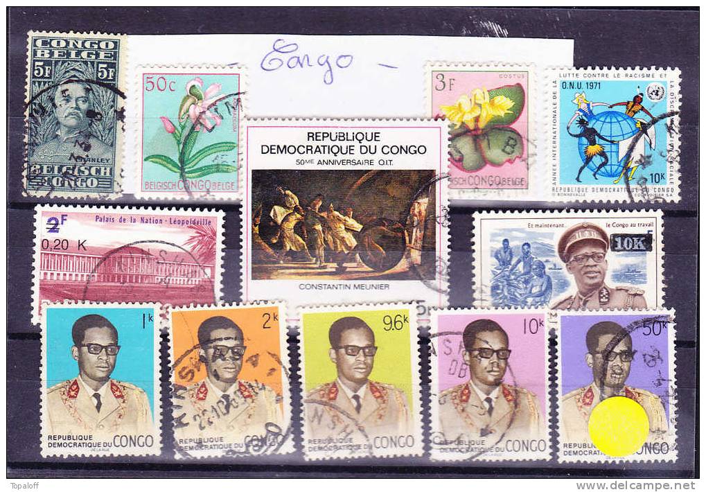 Lot Du CONGO Fleurs  Palais Danse - Colecciones