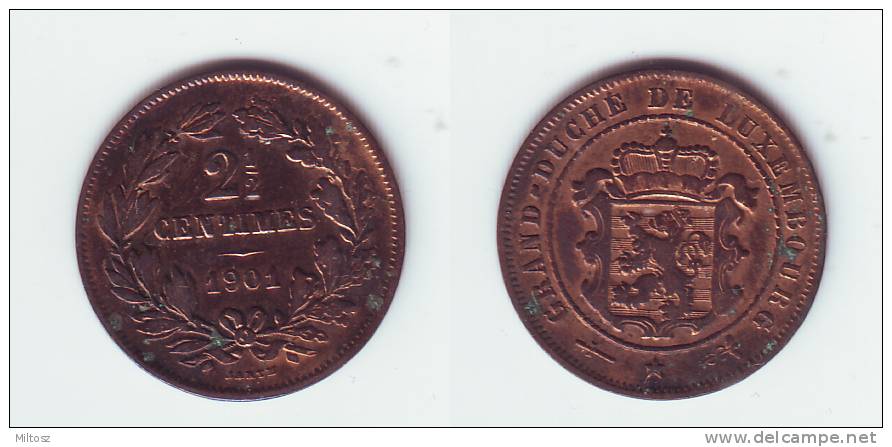 Luxembourg 2 1/2 Centimes 1901 (BARTH) - Luxemburg