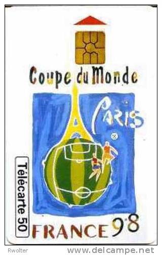 @+ Télécarte Coupe Du Monde 98 - AFFICHE CdM PARIS. 50U. GEM2. 04/98. Ref : F854 - 1998