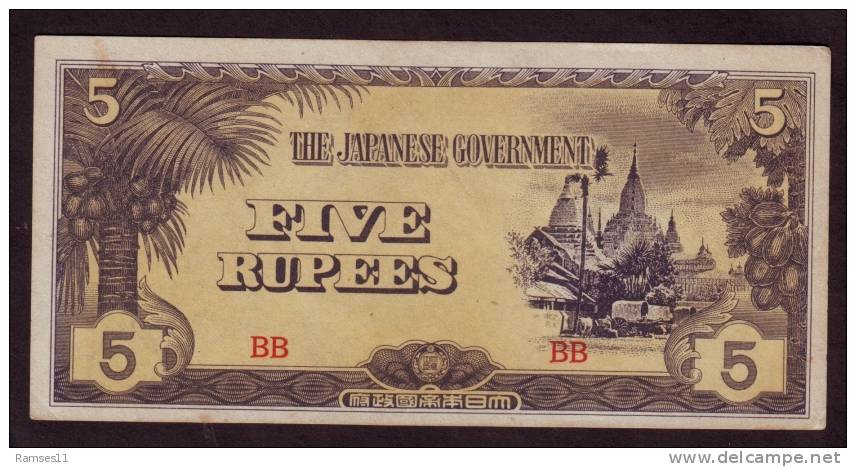 BURMA - MYANMAR - 5 Rupees - 1942 - SCWPM-P-15 - Myanmar