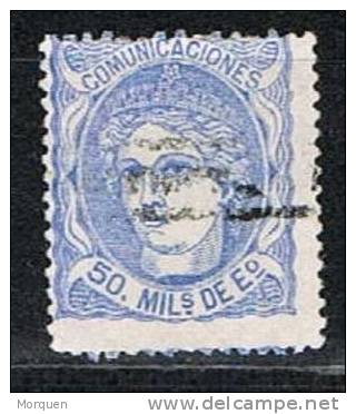 España, 50 Milesimas Alegoria, Barrado, Edifil Num 107s º - Used Stamps