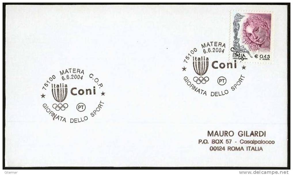 OLYMPIC ITALIA MATERA 2004 - C.O.N.I. - GIORNATA DELLO SPORT - CARD - Summer 2004: Athens