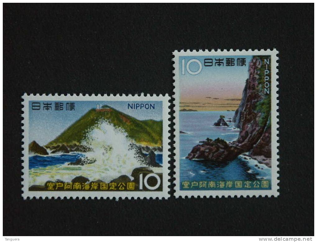 Japan Japon Nippon 1966 Parc National Nationaal Park De Muroto-Anan Cap Et Falaise Yv 832-833 MNH ** - Neufs