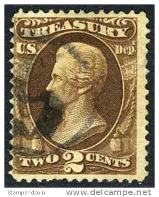 US O73 Used 2c Treasury Dept. Official From 1873 - Officials