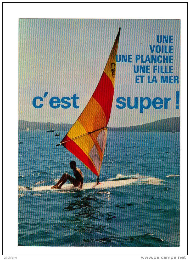 Planche à Voile, Une Voile, Une Planche, Une Fille Et La Mer, C' Est Super ! (10-2420) - Vela