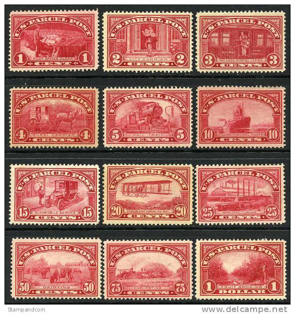 US Q1-12 Mint Hinged Complete Parcel Post Set Of 1913 - Parcel Post & Special Handling